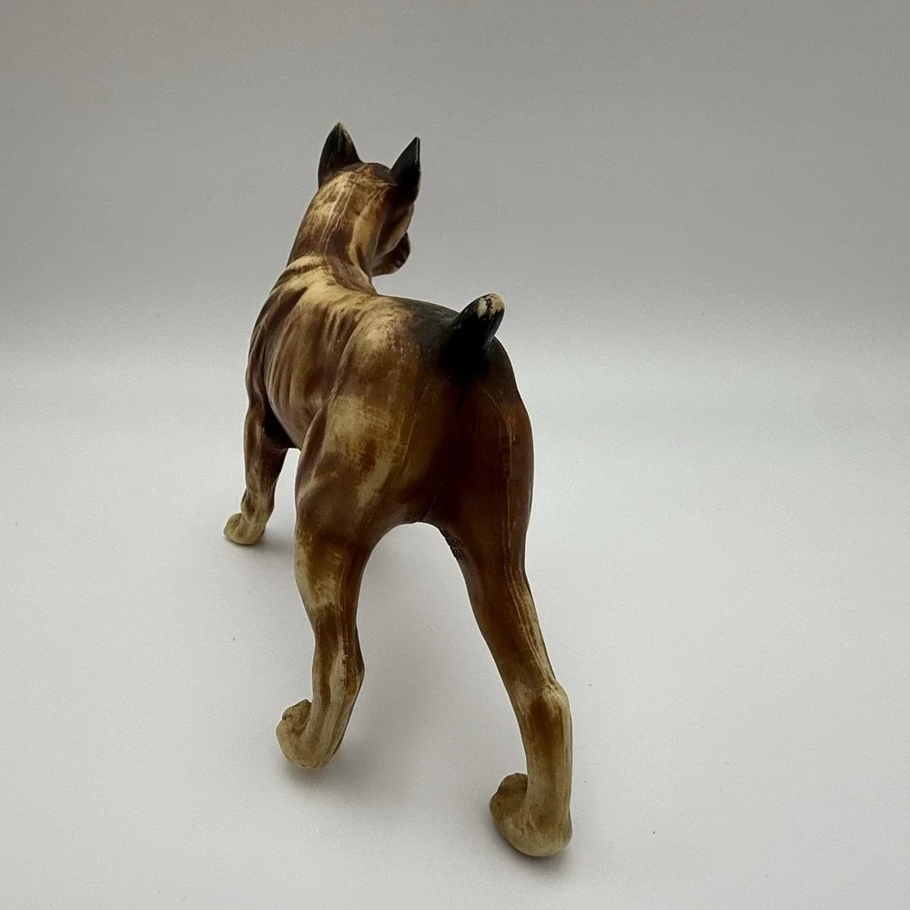 Vtg Hard Plastic BOXER DOG Hong Kong #102‎ Figure English Country Figurine Decor